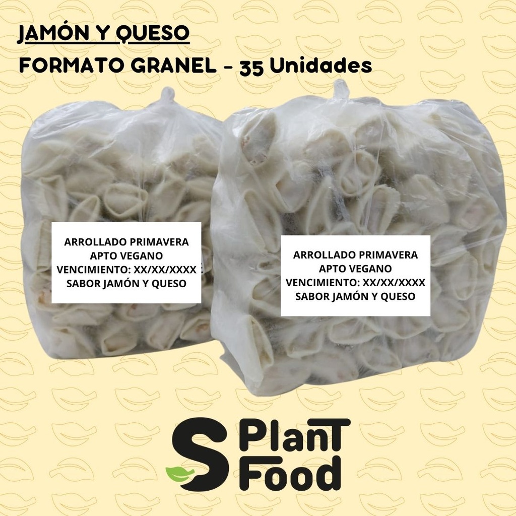 Arrollados primavara Sabor JAMON Y QUESO  35Ud