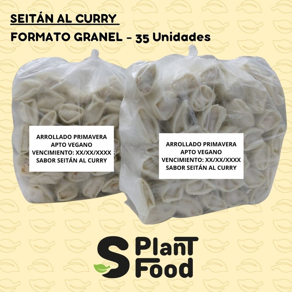 Arrollados primavara Sabor SEITAN AL CURRY 35Ud