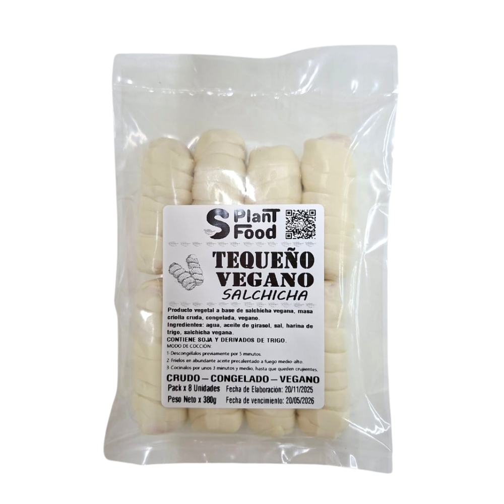  Tequeños Sabor Salchicha. Congelado. Vegano. 8 ud. 