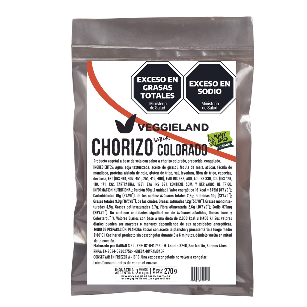 Chorizo Colorado Plant-Based(Pac)