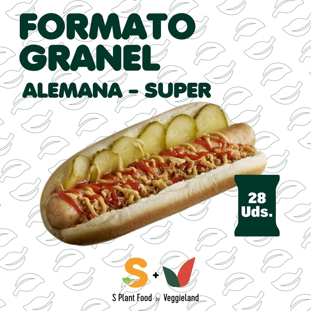 Super-Salchicha Alemana Plant-Based Granel x 28ud