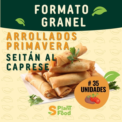 [SPF06] Arrollados primavara Sabor SEITAN AL CAPRESE  35Ud