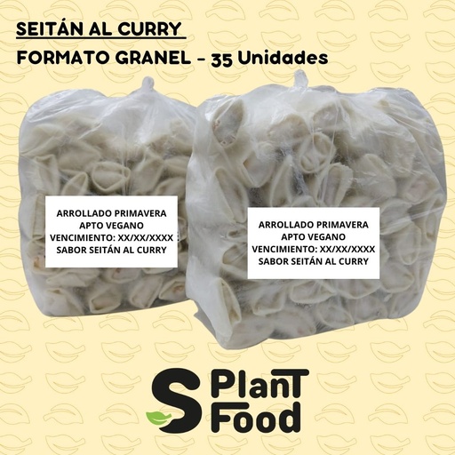 [SPF07] Arrollados primavara Sabor SEITAN AL CURRY 35Ud